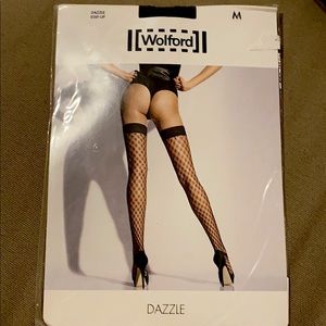 NWT- Wolford dazzle net thigh highs- Medium🖤